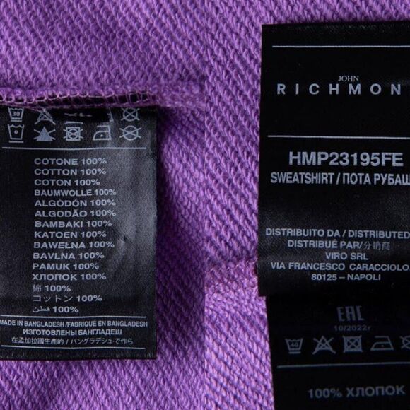 JOHN RICHMOND Mens Pullover Sweatshirt Size M 'IT'S ONLY ROCK 'N' ROLL' Logo - Picture 4 of 6